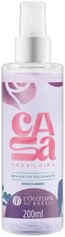 L'Occitane au Brésil Casa Brasileira Perfume de Ambiente Bem-Estar Relaxante, Fragrância Cítrica Aromática com Capim-Limão e Lavanda, 200ml