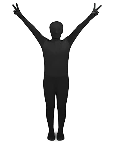 Eurzom Full Bodysuit Unisex Halloween Costume Invisible Spandex Unitard Skin Zentai for Halloween Cosplay(Medium,Black)