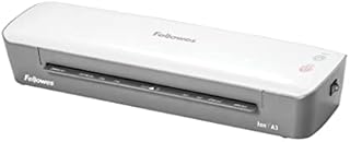 Fellowes Ion A3 Laminator Machine for Office Home School Use - Fast 4 Minute Warm Up Time with Auto Shut Off and Sleep Mode Feature  80-125 Micron  10 Laminating Pouch Starter Pack Included - White