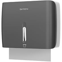 Commercial Paper Towel Dispenser Wall Mount Paper Hand Towel Dispenser Large Capacity 200 Multifold/Trifold/C Fold Paper Towel Dispenser Bathroom Adhesive Tissue Dispenser Black
