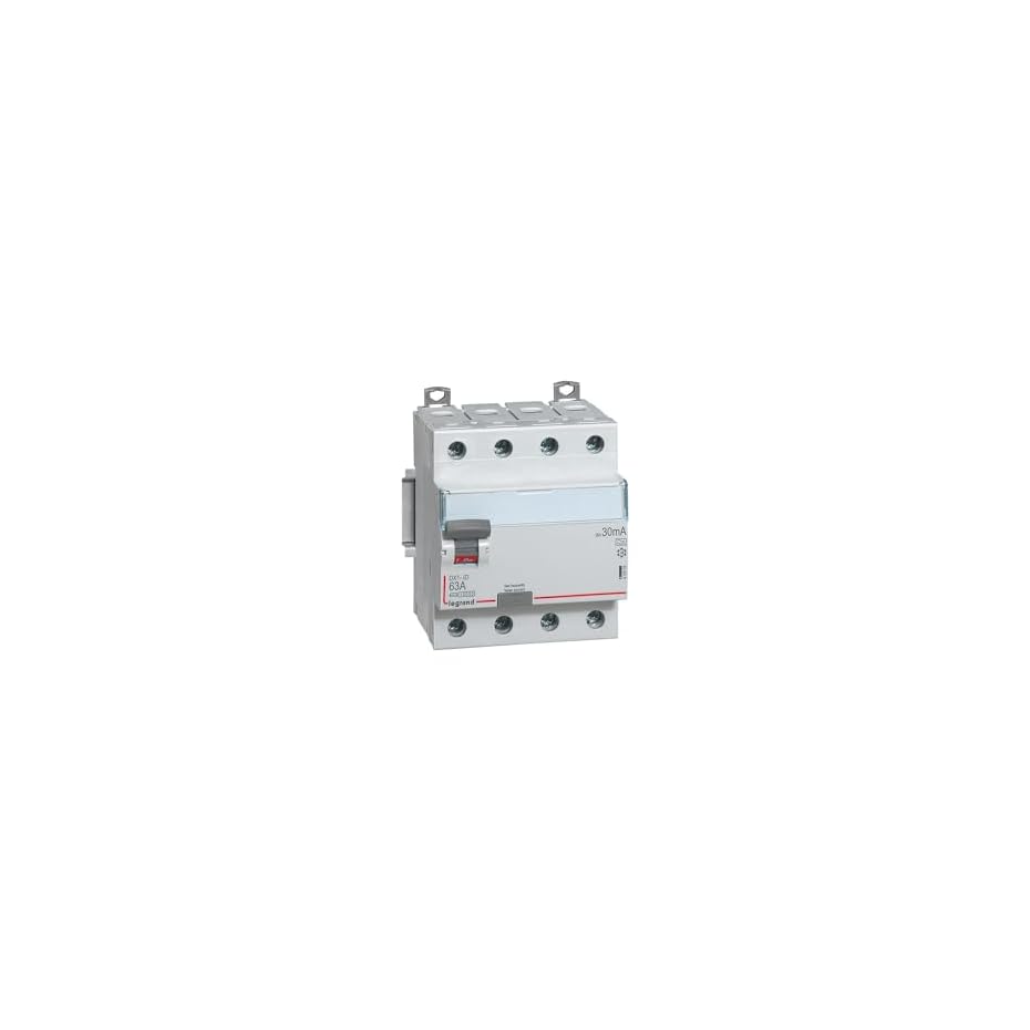 411676 legrand interrupteur différentiel tétrapolaire 63a type a 30ma 4 modules bornes alignées