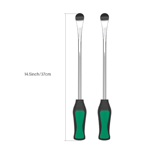 Image of 11.8-14.5 inch Steel tire pry bar Tool kit, tire Tools Include 3 tire pry Bars, 3 Rim Protectors, Valve Tool, 4 Valve cores, Motorcycle tire Changer, Bicycle and e-Bike tire Changer (14.5-inch)