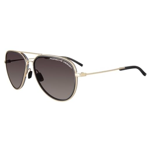 Porsche P8691 Gafas de Sol, Gold, 60 Unisex Adulto
