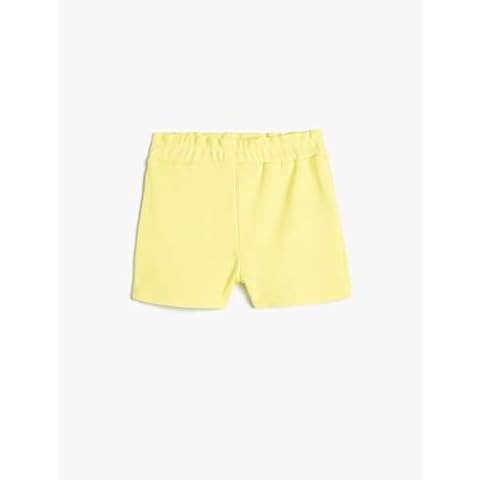 Koton Baybgirl's Yellow Ribbed Shorts Cover