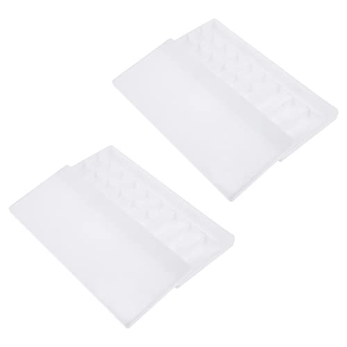 BEBEMOKO Art Studio Essential 2pcs Watercolor Tin Pigment Storage Box for Artists Students Hobbyists