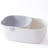 FAQQI Double Layer Pistachio Bowl with Shell Storage and Holder β Nut Bowl for Snacks, Peanuts, Sunflower Seeds, and Candy β Durable Snack Bowl for Mess-Free Eating, Perfect for Parties, Home, Office