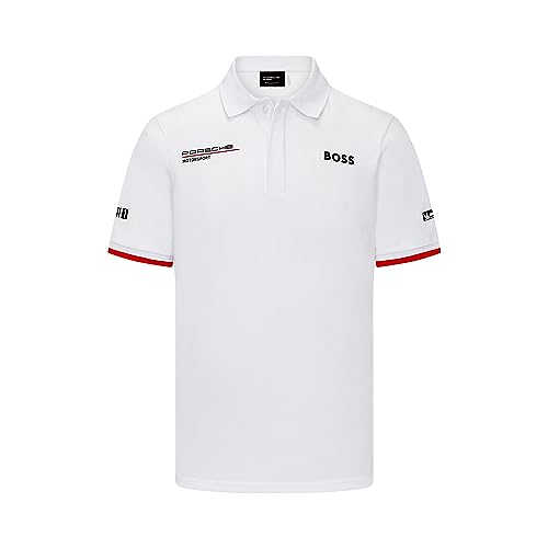 Porsche Motorsport Team - Polo para hombre, color blanco, Blanco, XS