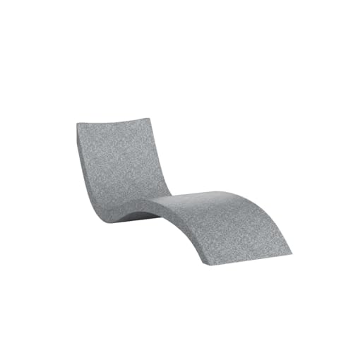 Ledge Lounger - Signature Chaise - Inside Pool & Sun Shelf Lounge Chair - Designed for Shallow Shelves Up to 9” - Compatible with All Pool Types - Poolside & Sun Deck Tanning - Set of 2 - Granite Grey