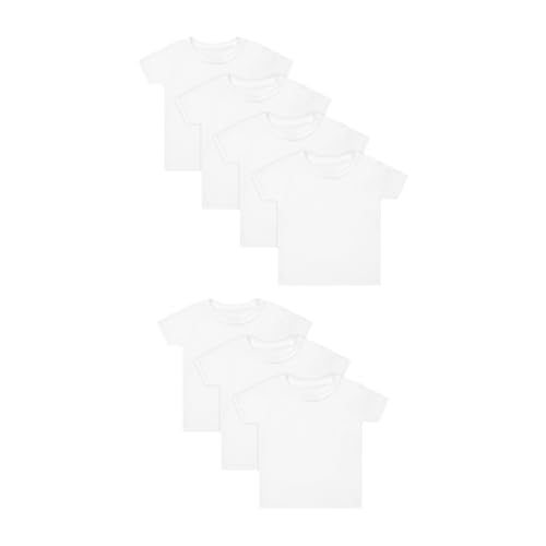 Image of Hanes Boys' Undershirt, EcoSmart White T-Shirts for Boys, Short Sleeve Shirts, 5 or 10- Pack