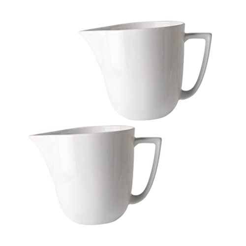 Cabilock Latte Art Cup Set 2 Mini Milk Creamer Cups Ceramic Pitchers for Hot Drinks Syrup Butter for Hotels Random Style