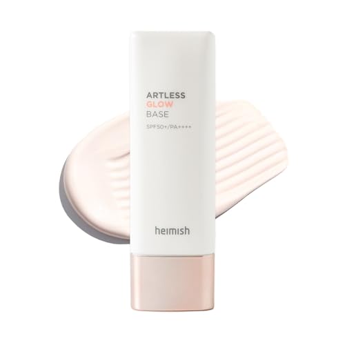 HEIMISH Base de brillo Artless SPF 50+ PA+++ 1.4fl.oz/40ml |Crema Hidratante, Protector Solar a Base de Maquillaje |Cruelty-free, All-In-One, Ligero, Textura suave en crema, imprimación para el rostro