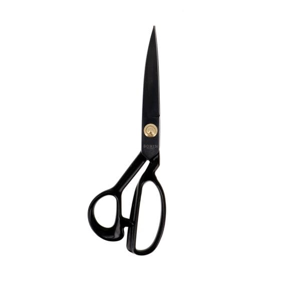 BOHIN France - BOHIN France High-Carbon Steel Black (23cm) Professional Tailoring Scissor with Rubber Coated Handle - 1 Piece - Image 2