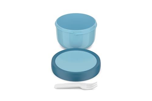 Mepal - Fruitbox Campus - Snack Box for Kids - Dishwasher and Microwave Safe - BPA-free - 300 ml - Cool blue - Image 2