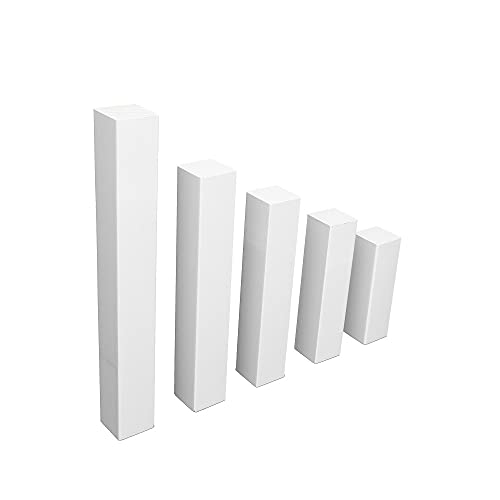 UNIVERSAL Innenecken Aussenecken Ecktürme für weiße Sockelleisten & Fußleisten Eckturm Eckturm ECONOMY (ohne Fase), Höhe/Ausf. 85 mm MDF weiß Folie Cover