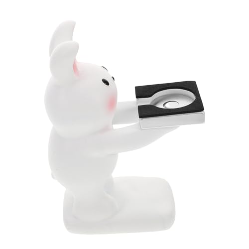 Soporte de carga para reloj inteligente con base de 32mm de resina blanca para escritorio