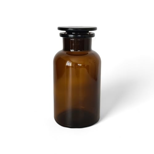 Vintage Style Apothecary Jar 500ml – Glass Container with Lid for Home Decor and Storage, Antique Pharmacy Style, Perfect for Organizing Kitchen and Bathroom with Classic Charm - Elegant Glass Bottle