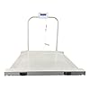 VisionTechShop MVW1 Heavy Duty Wheelchair Scale Platform 1000lb x 0.5lb / 500kg x 0.2kg, Intergrated Foldable Handle and Wheels for Easy Portability, Large LCD Display with Backlight - 1 Piece