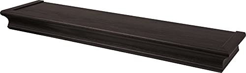 High & Mighty 515612 Decorative 24" Floating Shelf Holds Up To 20Lbs, Easy Tool-Free Dry Wall Installation, Beveled, Retail Packaging, Espresso #TOP6