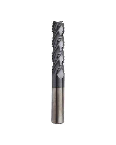 Image of 3Pcs 1 /2 inch Carbide Roughing End Mill, 4 Flute End Mill Bits for Steel, ALCrSiN Nano Coated CNC Router Bit, 35 Degree Helix Milling Cutter