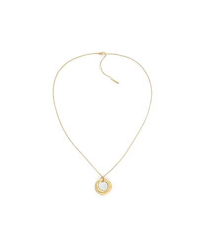 Calvin Klein Collar con Colgante para Mujer Colección CK SPIRAL de Oro Amarillo con un Charm - 35000761