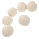 AUTSUPPL 6 Stück Antistatische Wolltrocknerbälle Wiederverwendbare Waschmaschine Wollkugeln mit Filzstruktur zur Fussel Haarreduktion Schnelltrocknend Knitterfrei für Effiziente Hauswäsche