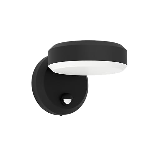 Applique extérieure LED Fornaci à détection automatique crépusculaire noire