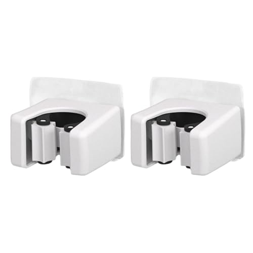 Juego de perchas adhesivas para herramientas de limpieza – Clips de almacenamiento de pared multiusos para fregona, escoba, manija de pala, organización en apartamento, oficina, armario o cámara