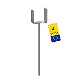 U Pfostenträger 4er-Set - U profil 91x60 - Pfostenanker - Holzverbinder...