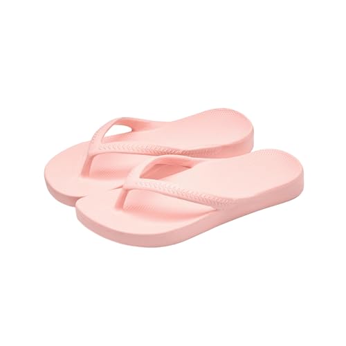 Chanclas para mujer, cómodas y elegantes, zapatillas de baño para verano, sandalias planas, resistentes y ligeras, antideslizantes, suaves, para playa, verano, chanclas, Rosa., 39 EU