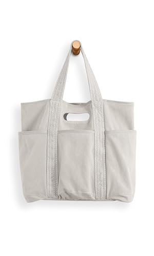 Image of ODODOS 29L Oversized Canvas Tote Bag Large Capacity Open Top Shoulder Bags for Gym Workout Shopping Beach Travel, Light Grey