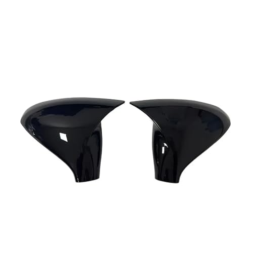 Carcasas Para Peugeot 207 Adhesivo Coche Cubierta Espejo Retrovisor Lateral Tapa Ala Carcasa Exterior Embellecedora Carcasa Carbono Accesorios(Glossy Black)