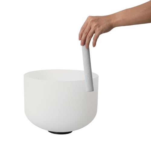Lfhelper 12 inch C Note Crystal Singing Bowl for Meditation and Healing, Heart Chakra Sound Bowl for Balancing, Yoga, and Stress Relief, Quartz Crystal Bowl With O-Ring and Mallet
