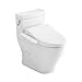 TOTO?WASHLET+? Legato One-Piece Elongated 1.28 GPF Toilet and WASHLET C2 Bidet Seat, Cotton White - MW6243074CEFG#01
