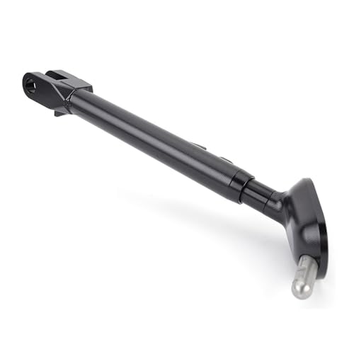 Béquille latérale Street Triple 765 réglable pour stabiliser la moto sur sol incliné