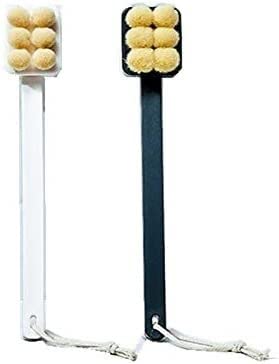 Depurador de baño, esponja de ducha, cepillo corporal, esponja vegetal, ducha, esponja corporal, ducha de esponja, exfoliante, pelota de baño, mango largo, cepillo de baño de pelo suave, toalla de bañ