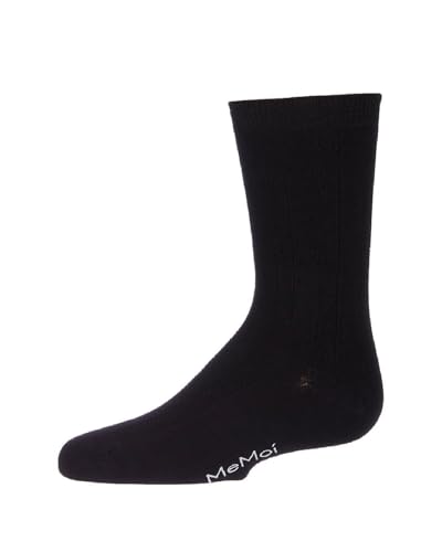 MeMoi Woven Ribbed Rayan Blend Boy's Crew Socks