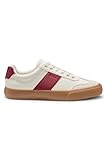Lacets BOSS Hommes Aiden Tenn Baskets en Similicuir grainé avec Finitions en Cuir véritable