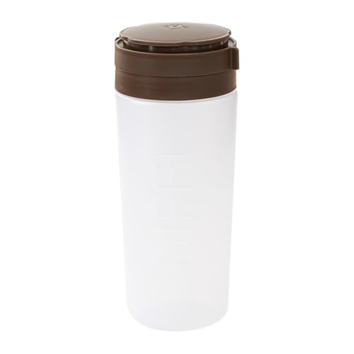 YWJLQH Salero Espolvoreador de Azúcar Tarro de Especias Recipiente para Polvo Hecho de Plástico PP con Diseño Cilíndrico Portátil Adecuado para Acampadas Y, MarrÓn, tal como se describe