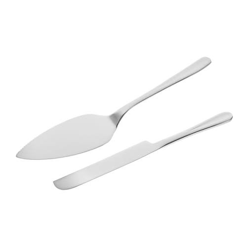 SOLUSTRE Multi-piece Cake Cutting Set Serrated Knife Spatula for Cheesecake Wedding Cakes