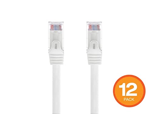 Monoprice Cat6 10ft White 12-Pk Patch Cable UTP 24AWG 550MHz Pure Bare Copper Snagless RJ45 Flexboot Series Ethernet Cable - Image 3