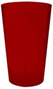 GET 32 oz Red Plastic Tumbler Set of 12