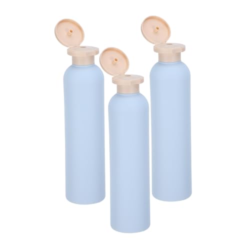 LRXIYODE 3 Piezas Botellas Dispensadoras de Champú de Botellas Rellenables de Hdpe para Champú Acondicionador y Gel de Ducha Tapa Abatible Práctica para Viaje y Diario