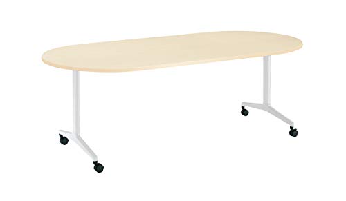 �y���[�J�[�z���E�ݒu�E�g���z �R�N�� �~�[�e�B���O�e�[�u�� JUTO MT-JTTB211SAWMT1-C ���~�`�V�� T���r ��210×���s100cm �V�i�`�������I�[�N/�r�z���C�g �L���X�^�[�t