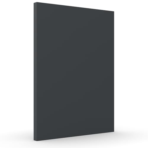 X57 Küchenfront 19mm nach Maß - Möbelfront - Küchenblende - Küchentür - Schrankfront - Zuschnitt nach Maß (Graphitschwarz)