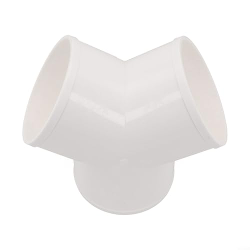 Conector divisor de conductos en forma de Y de PVC compatible con múltiples tipos de conductos para ventiladores extractores y accesorios de campana extractora para optimizar la distribución del aire