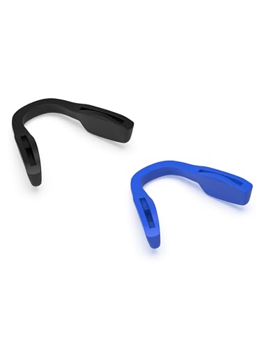 Image of 2 Pieces Replacement Nose Pads for Oakley Activate OX8173 / Activate Asian Fit OX8169F - Blue + Black Euro Fit