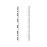 siwitec Wandschienen einreihig in Weiss für individuelle Regalsysteme, 500 x 50 mm Wandschienen im 2er-Set