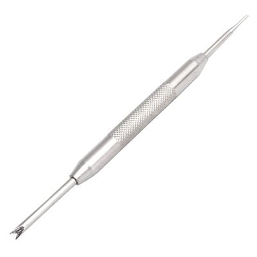 JEWEDECO プロ仕様の時計バンド バネ棒取り外しツール 定規付き 両端ピンプッシャー 時計修理簡単 ステンレススチール ブラック