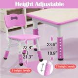 Height Adjustable Kids Table and 6 Chair Set,Ergonomic Multifunctional Desk for Ages 2-10, Supports Up to 300 Lbs, Perfect for Classrooms, Daycares, and Home Use
