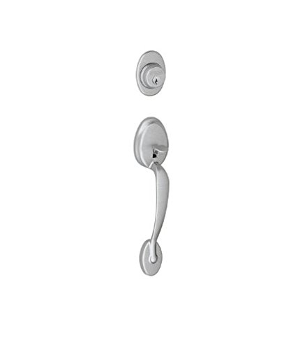 SCHLAGEF58 PLY 626 Plymouth Exterior Handleset with Deadbolt, Brushed Chrome (Exterior Half Only)